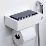 Suporte Papel Higiênico com Porta Objetos 3M Branco - Ela Decora