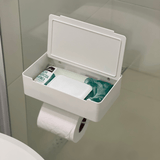 Suporte Papel Higiênico com Porta Objetos 3M Branco - Ela Decora