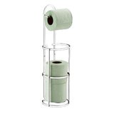 Suporte para Papel Higiênico 3 rolos de Chão e Parede Cromado - Ela Decora