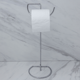 Suporte para Papel Higiênico de Chão Cromado - Ela Decora