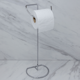 Suporte para Papel Higiênico de Chão Cromado - Ela Decora