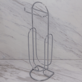 Suporte para Papel Higiênico de Chão Cromado Aço Carbono Capacidade Para 3 Rolos - Ela Decora