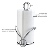 Suporte para Rolo de Papel Toalha Cromado - Ela Decora