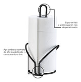 Suporte para Rolo de Papel Toalha Vertical Ônix - Ela Decora