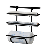 Suporte Para Rolos De Papel Toalha, Alumínio e Pvc Para Barra Preto Fosco Linha Black - Ela Decora