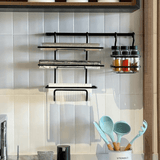 Suporte Para Rolos De Papel Toalha, Alumínio e Pvc Para Barra Preto Fosco Linha Black - Ela Decora