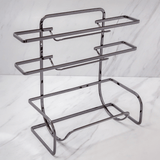 Suporte para Rolos Triplo Papel Toalha Alumínio PVC Bancada ou Parede Ônix - Ela Decora