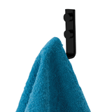 Suporte Para Roupa Toalha Cabide Gancho Multiuso Aço Preto Fosco Linha Black - Ela Decora