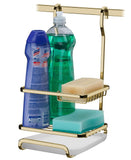 Suporte para Sabão Detergente Esponja Aço Piatina Dourado - Ela Decora