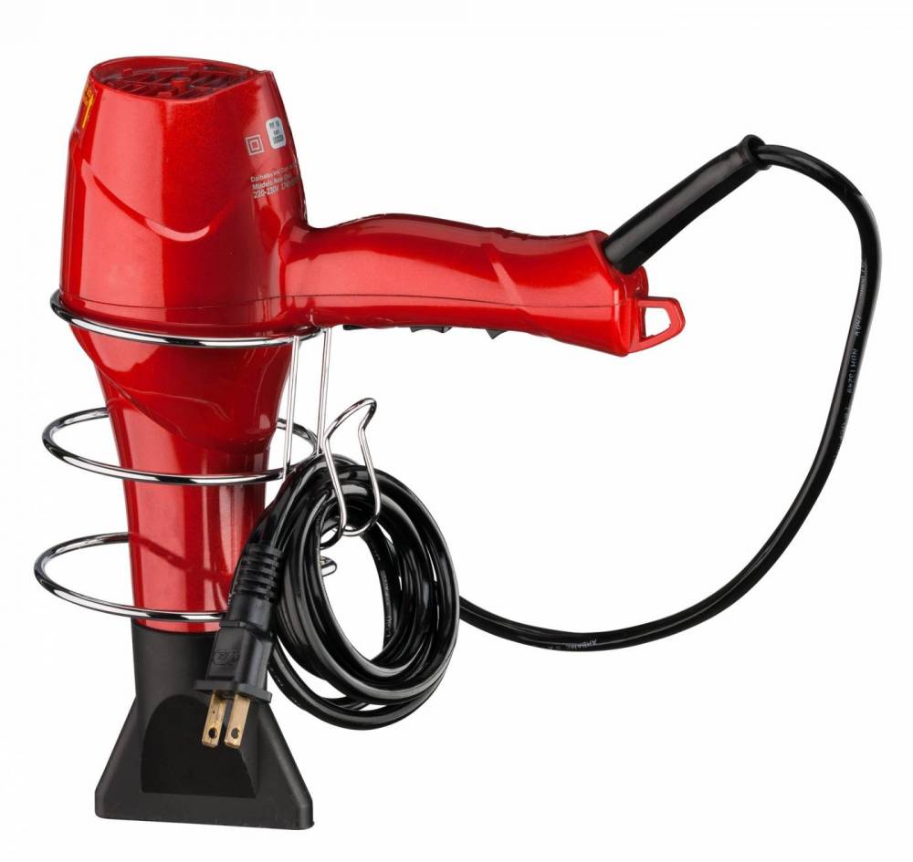 Suporte para Secador de Cabelo Aço Cromado - Ela Decora