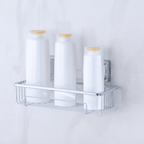 Suporte Para Shampoo Com Ventosa 28cm Aço Cromado - Ela Decora