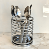 Suporte para Utensílios e Talheres Luxo Aço Cromado - Ela Decora