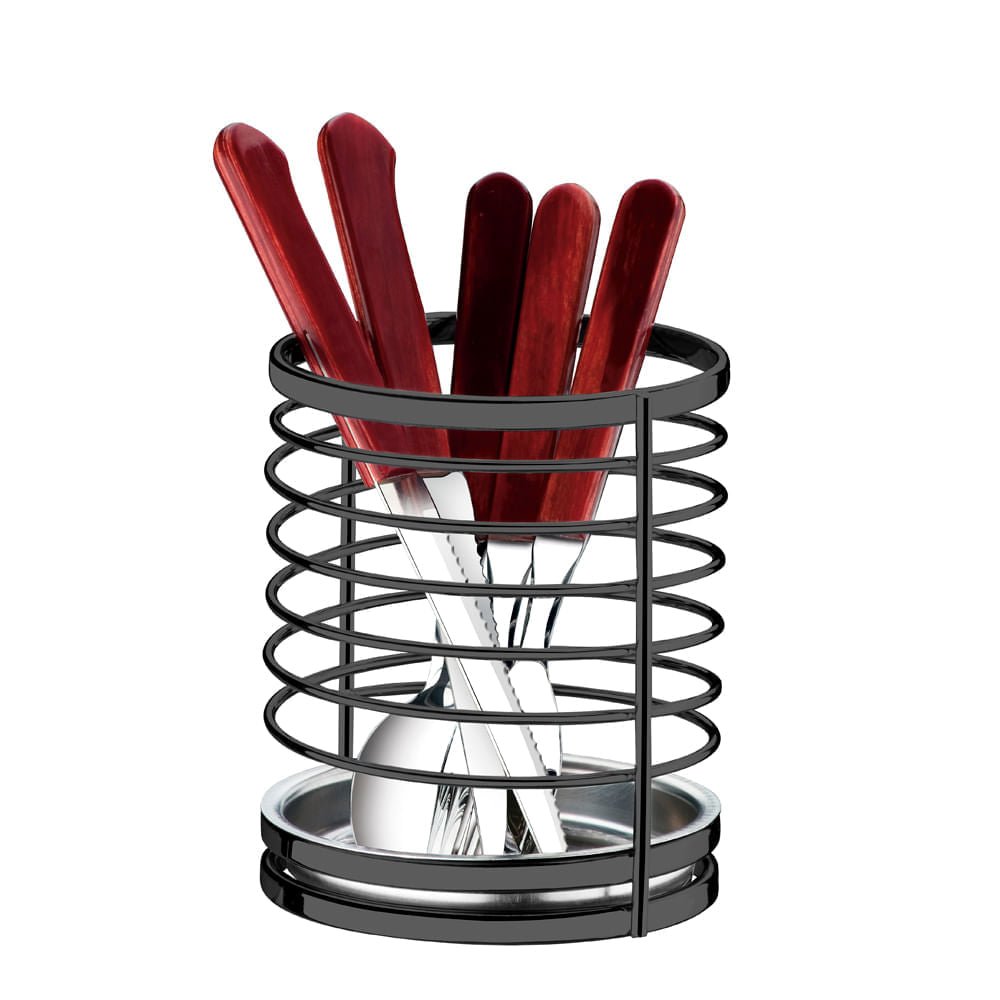 Suporte para Utensílios e Talheres Ônix - Ela Decora