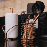 Suporte para Utensílios e Talheres Rose Gold Luxo - Ela Decora
