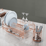 Suporte para Utensílios e Talheres Rose Gold Luxo - Ela Decora