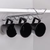 Suporte para Xícaras de Encaixar no Armário Cromado - Ela Decora