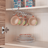 Suporte para Xícaras de Encaixar no Armário Cromado - Ela Decora