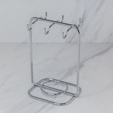 Suporte para Xicaras e Pires de Café Aço Cromado - Ela Decora