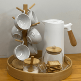 Suporte para Xícaras em Bambu Ecokitchen 35cm - Ela Decora