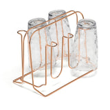 Suporte Porta 6 Copos Rose Gold - Ela Decora