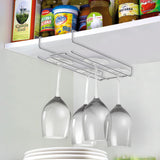 Suporte Porta 6 Taças De Encaixar no Armário Cromado - Ela Decora