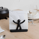 Suporte Porta Guardanapo Buddy Preto - Ela Decora