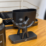 Suporte Porta Guardanapo Buddy Preto - Ela Decora