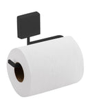 Suporte Porta Papel Higienico com Fixação Parafuso 12,5cm x 8 cm x 6 cm Preto Fosco - Ela Decora