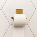 Suporte Porta Papel Higienico de Piatina 3M Dourado Fosco - Ela Decora