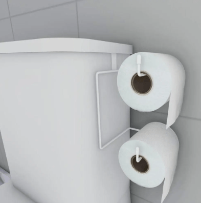 Suporte Porta Papel Higienico Para Caixa Acoplada Branco - Ela Decora