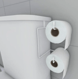 Suporte Porta Papel Higienico Para Caixa Acoplada Branco - Ela Decora