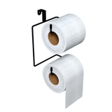 Suporte Porta Papel Higiênico Para Caixa Acoplada Preto 2 Rolos - Ela Decora