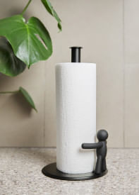 Suporte Porta Papel Toalha Buddy Preto - Ela Decora