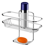 Suporte Porta Shampoo e Sabonete Fixação Parafuso Cromado - Ela Decora