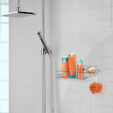 Suporte Porta Shampoo Retangular com Ventosa Cromado - Ela Decora