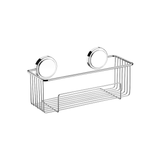 Suporte Porta Shampoo Retangular Fixação por Adesivo Cromado 28,5cm - Ela Decora