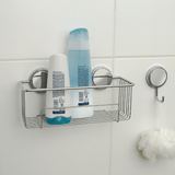 Suporte Porta Shampoo Retangular Fixação por Adesivo Cromado 28,5cm - Ela Decora