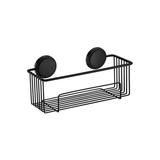 Suporte Porta Shampoo Retangular Fixação por Adesivo Preto Fosco 28,5cm - Ela Decora