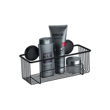 Suporte Porta Shampoo Retangular Fixação por Adesivo Preto Fosco 28,5cm - Ela Decora