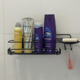 Suporte Porta Shampoo Retangular Fixação Ventosa Preto - Ela Decora