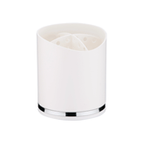 Suporte Porta Utensílios e Talheres Branco e Cromado - Ela Decora