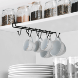 Suporte Porta Xícaras de Encaixar no Armário Preto - Ela Decora