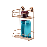 Suporte Shampoo Duplo Fixação Ventosa Rose Gold - Ela Decora