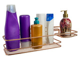 Suporte Shampoo Sabonete Parafuso de Parede com Gancho Móvel Rose Gold - Ela Decora