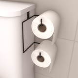 Suporte Porta Papel Higiênico Para Caixa Acoplada Preto 2 Rolos