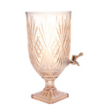 Suqueira de Cristal Âmbar com Torneira Rose Gold - 4,5 Litros - Ela Decora