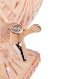 Suqueira de Cristal Âmbar com Torneira Rose Gold - 4,5 Litros - Ela Decora