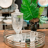 Suqueira Dispenser de Cristal Ecológico com Torneira Cromada Dublin Brandon - 3 Litros - Ela Decora