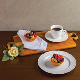 Tábua Bandeja Madeira Teca com Alça Coração - 47 cm - Ela Decora