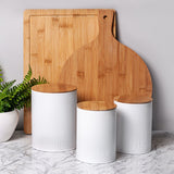 Tábua Corte Redonda Bambu Natural 40cm - Ela Decora